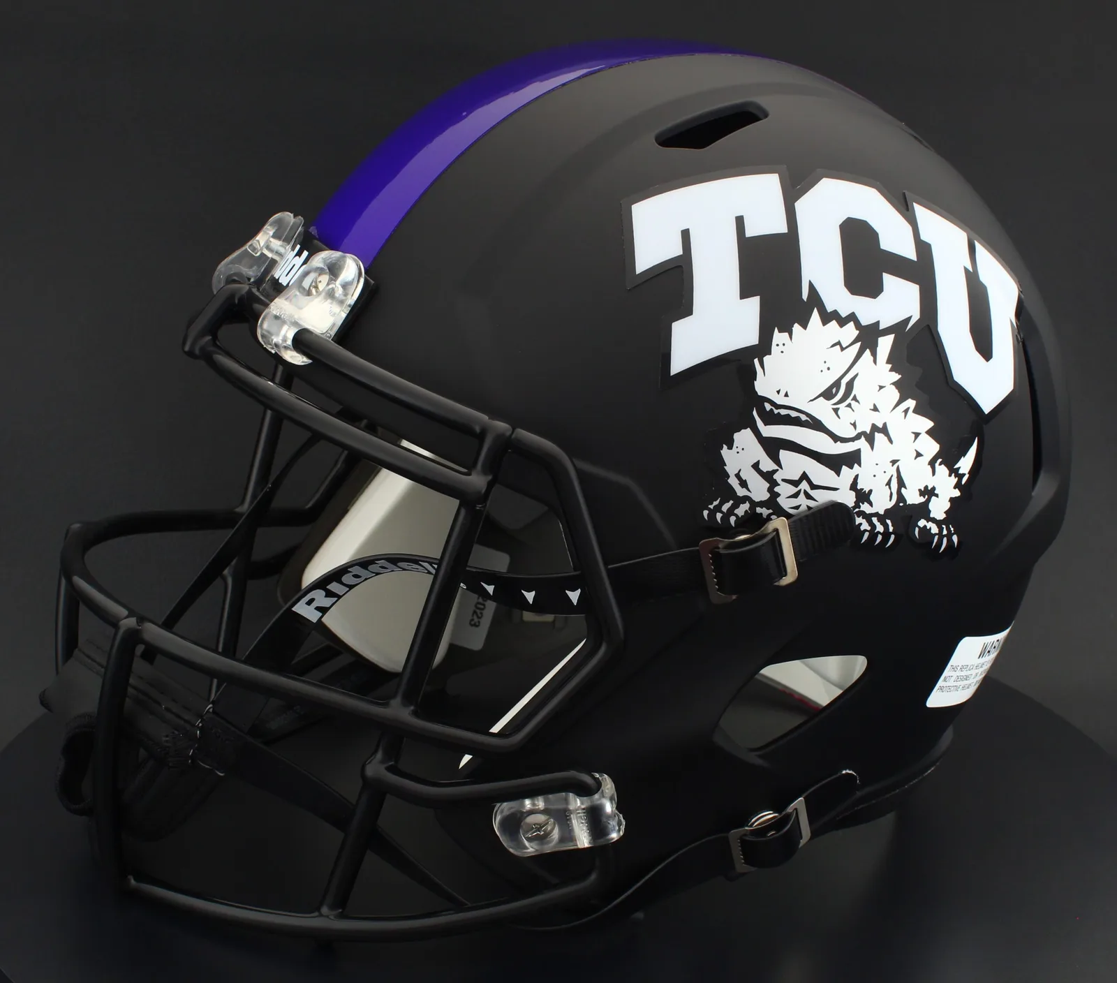 TCU Horned Frogs Riddell Replica Speed Football Helmet – Matte Black