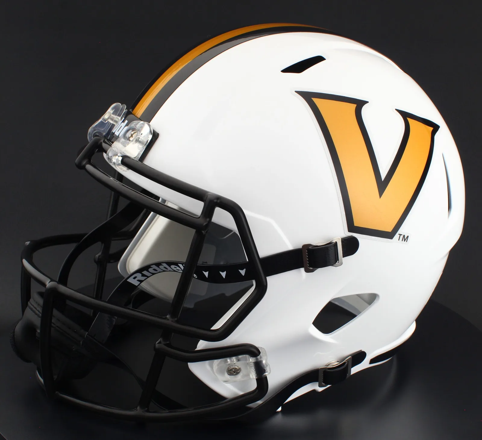 Vanderbilt Commodores Riddell Replica Speed Football Helmet – White Block “V”
