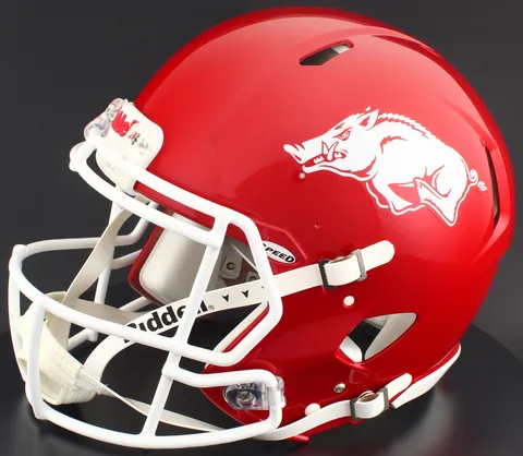 Arkansas Razorbacks Riddell Authentic Speed Football Helmet – Red Razorback