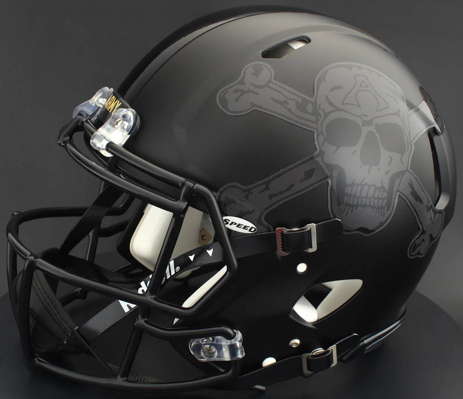 Army Black Knights Riddell Authentic Speed Football Helmet – Skull and Crossbones