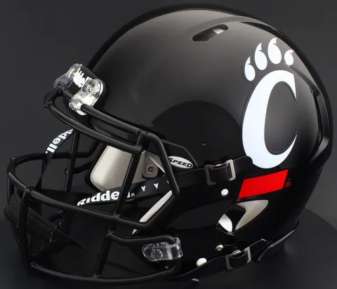 Cincinnati Bearcats Riddell Authentic Speed Football Helmet – Black C Paw