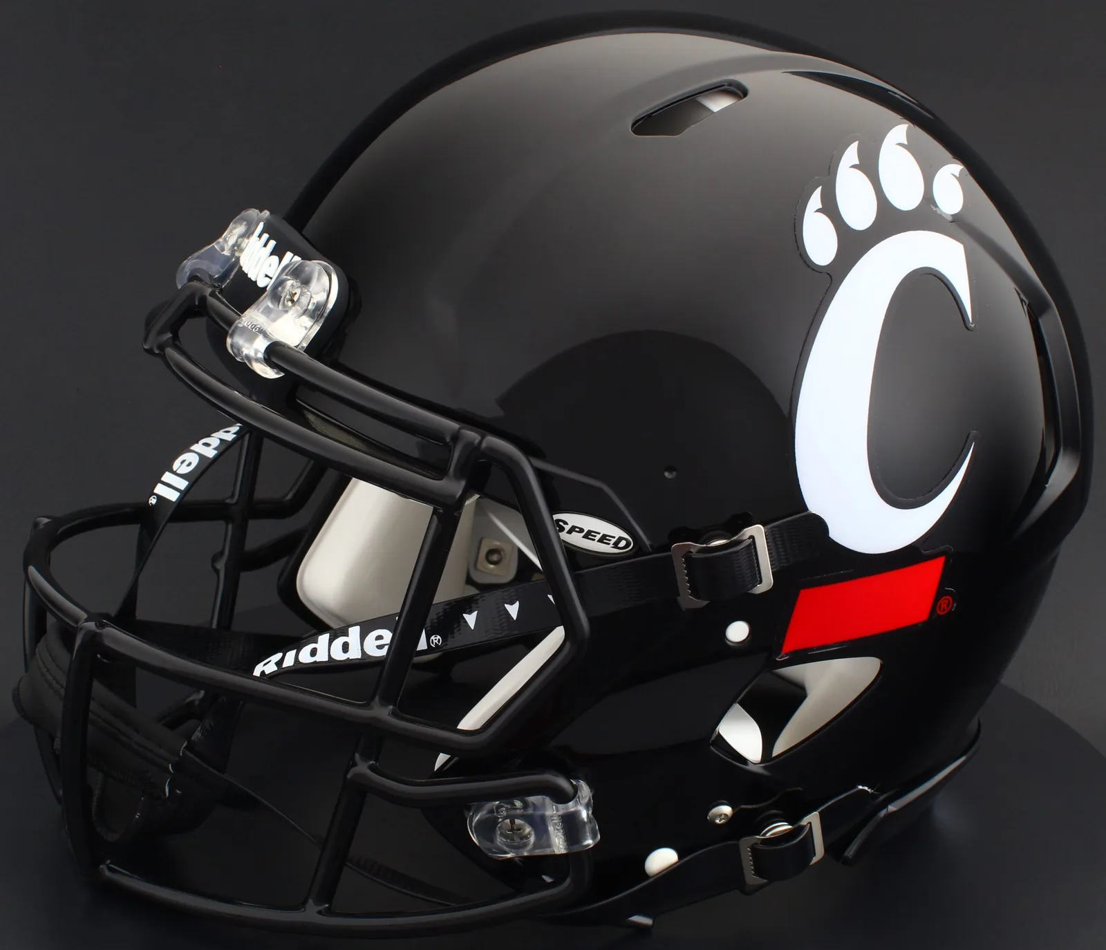 Cincinnati Bearcats Riddell Authentic Speed Football Helmet – Black C Paw